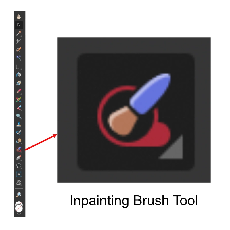 เครื่องมือ Inpainting Brush Tool เครื่องมือสำหรับลบสิ่งที่ไม่ต้องการออกจากรูปภาพ